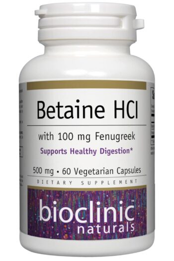 Bioclinic Naturals Betaine HCl w/100mg Fenugreek