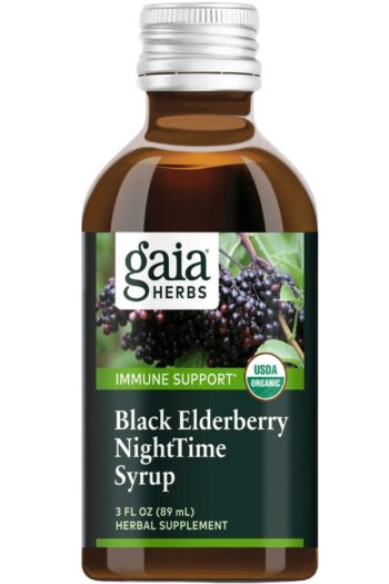 Gaia Herbs Black Elderberry NightTime Syrup