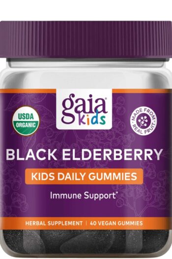 Gaia Herbs Black Elderberry Kids Daily Gummies