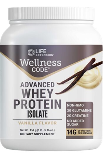 Life Extension Wellness Code Advanced Whey Protein Isolate (Formerly Creatine Whey Glutamine Powder)