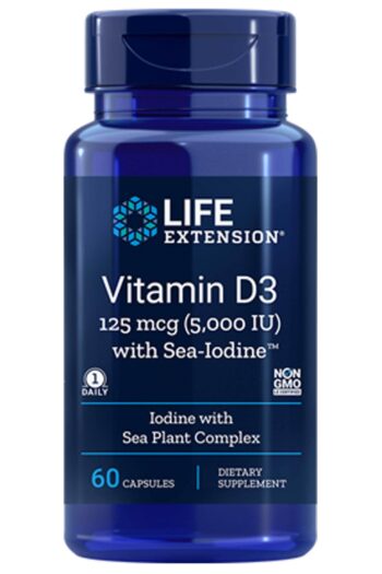 Life Extension Vitamin D3 (5000 IU) with Sea-Iodine