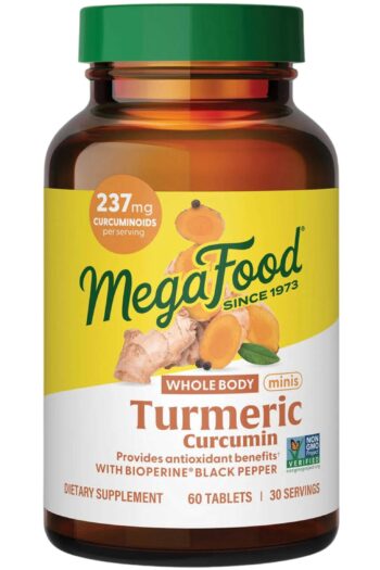 MegaFood Whole Body Turmeric Curcumin Minis 237mg
