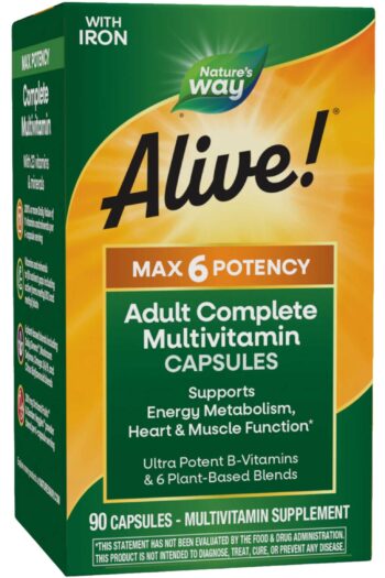 Nature's Way Alive! Max6 Potency Multivitamin (with Iron)