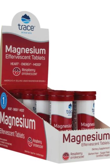 Trace Minerals Research Magnesium Effervescent Tablets Raspberry